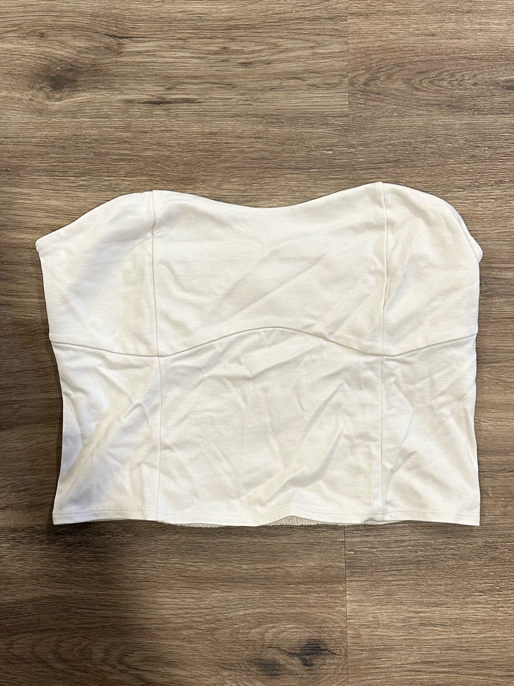 a new day White Strapless Bustier Crop Top